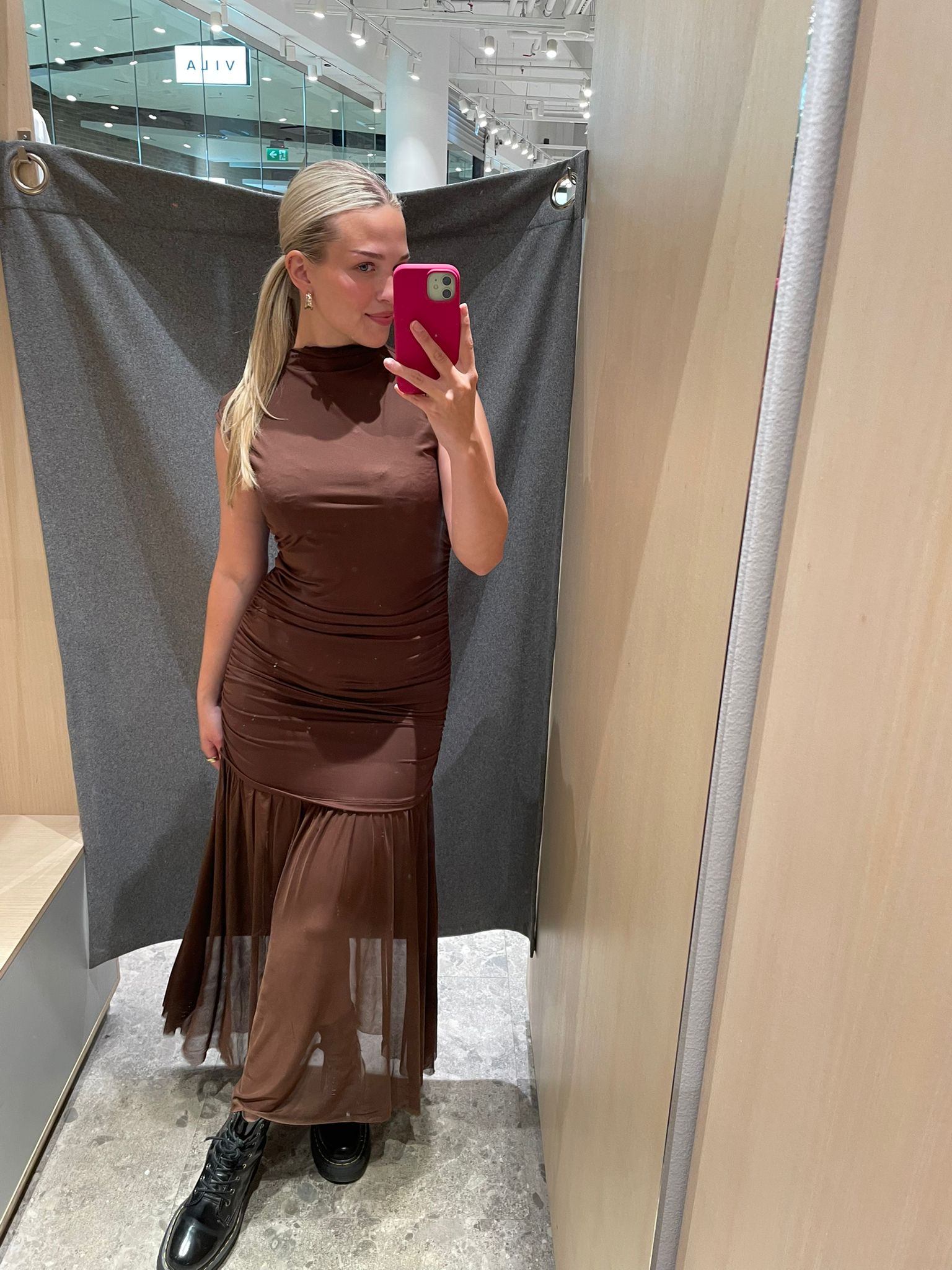 VIKENZA Long Dress - Shaved Chocolate